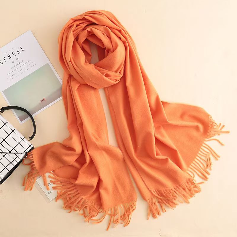 T066 Autumn and Winter Warm High-end Shawl Scarf Women's Hot Shawl Wool Scarf