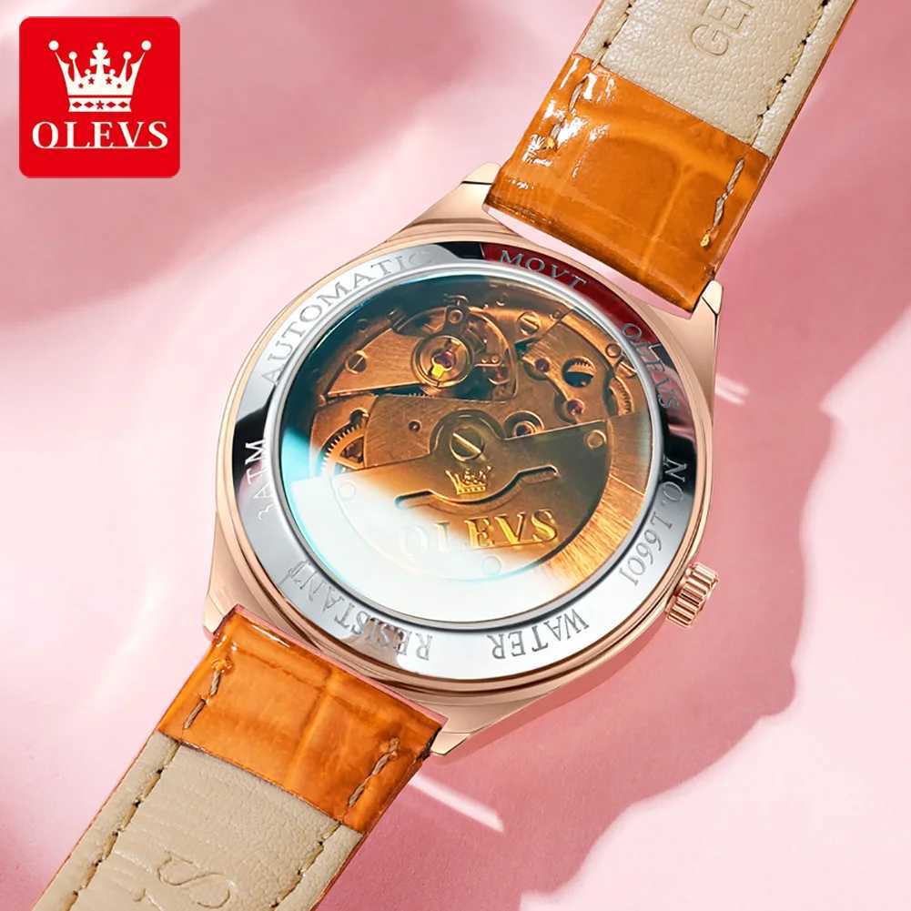 OLEVS brand dual calendar mechanical dragon lady 6611 W250104
