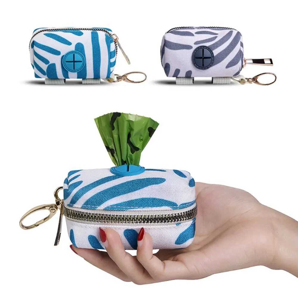 Dog Poop Bag Holder for Leash Pet Waste Bag Dispenser Portable Puppy Potty Carrier Small Doggy Zipper Pouch with Carabiner ClipXJ250104
