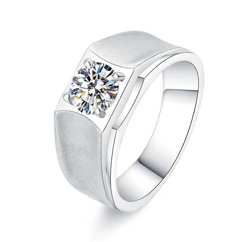 Solitaire male 2ct Lab Diamond Ring 925 Sterling Silver Engagement Wedding Band Rings for men Anniversary Party Jewelry GiftXJ250104