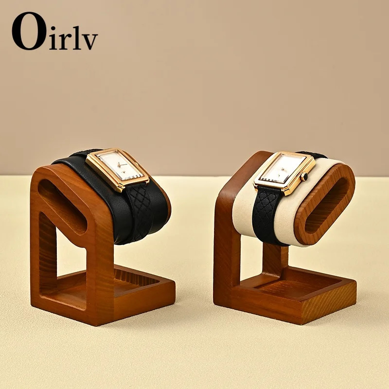 Oirlv Retro Wood Watch Bracelet Bangle Display Holder Stand Rack Retail Shop Showcase Brazaletes Jewelry Wholesale 241225