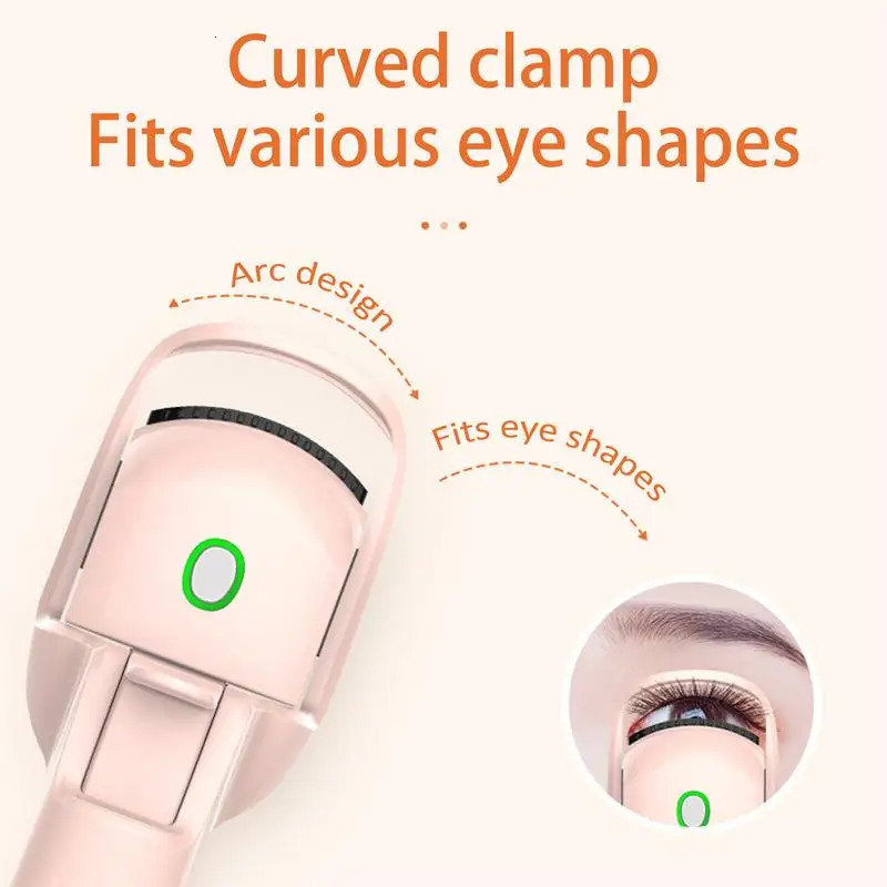 Electric Eyelash Curler Fast Heating Portable Eye Lash Perm Shaping Lasting Curling Thermal Eyelash Clip USB Charging Model 241226