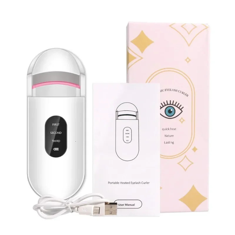 Eyelash Curler Portable Electric Comb Eye Lash Perm Long Lasting Eyelashes Curls Thermal Eyelash Curler Makeup Tools 241226