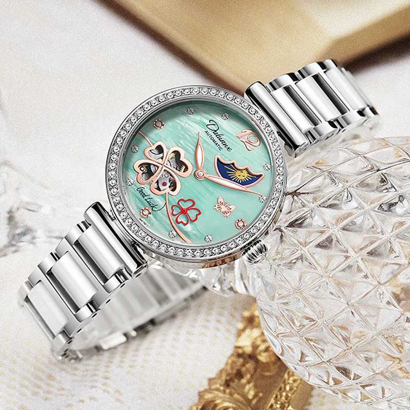 New Design Rotating Automatic Mechanical Womens Ceramic Watch Fashion Classic Watch Montessori Womens Watch W250104