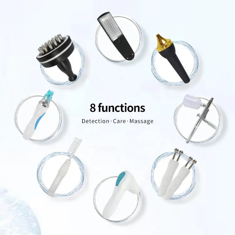 Multifunction 8 In 1 Hair Analysis Machine Hair Loss Treatment Scalp Massage Devices Scalp Analyzer Hair Care Beauty Salon