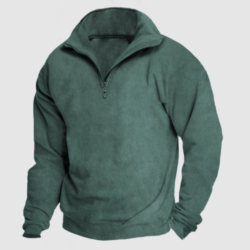 2023 Half Zip Sweater Mens Spring and Autumn 3D Digital Printing High Collar Half Zip Sweater Mens Style