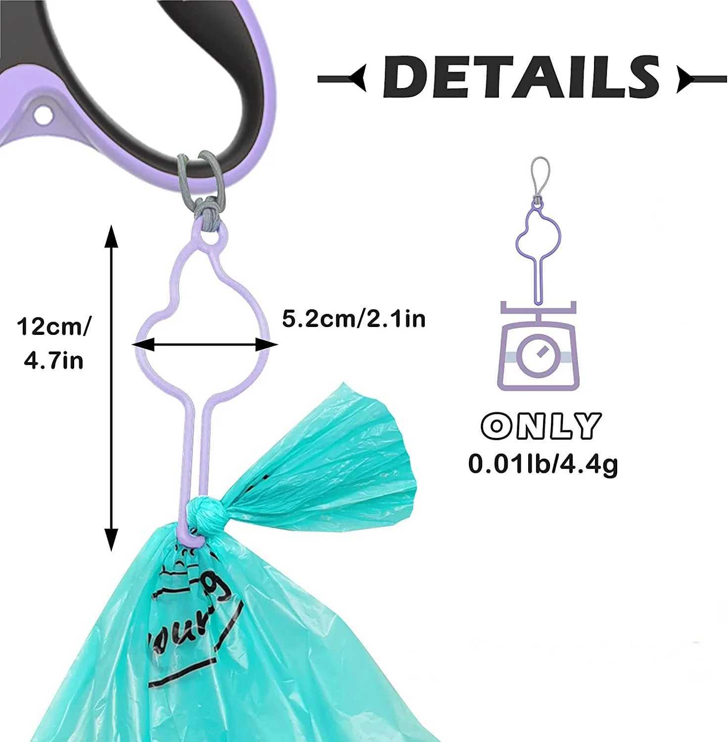 Hands-Free Dog Poop Bags Dispenser Holder for Leash Pet Waste Bags Carrier Dog Walking Accessories Dog Cleaning SuppliesXJ250104