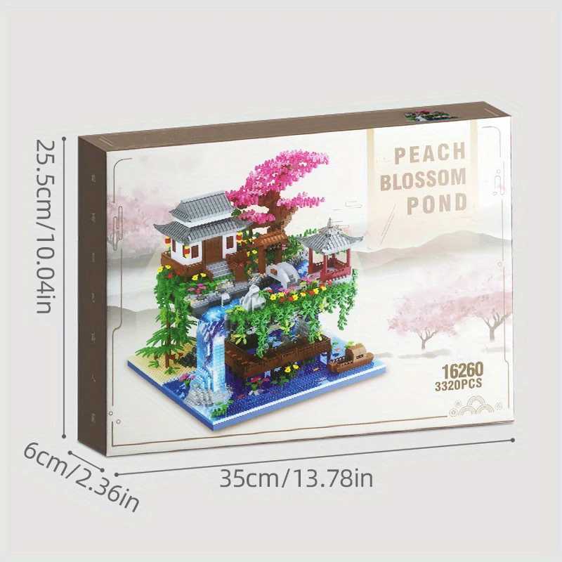 Blocks 3320PCS Blocks Tree House Diamond Building Garden Architecture Waterfall Light DIY Bricks Cherry Blossom Toy For Kids Adult Gift H240104