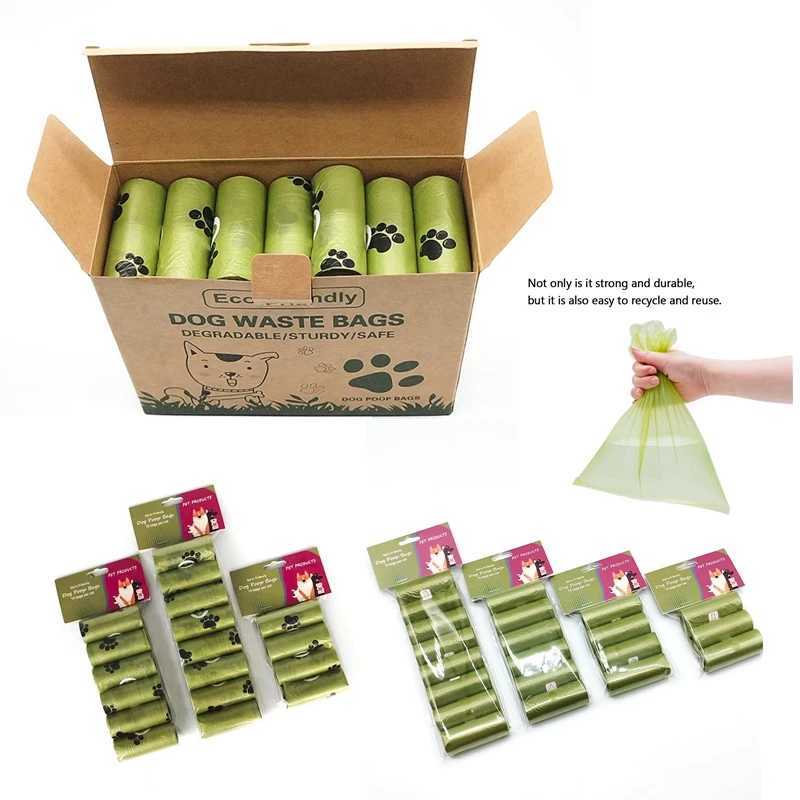 1/42 Roll Pet Biodegradable Trash Bag Dog Poop Bags Bulk Scented Poop Bag Degradable Cat Waste Bags Dog Poop DispenserXJ250104