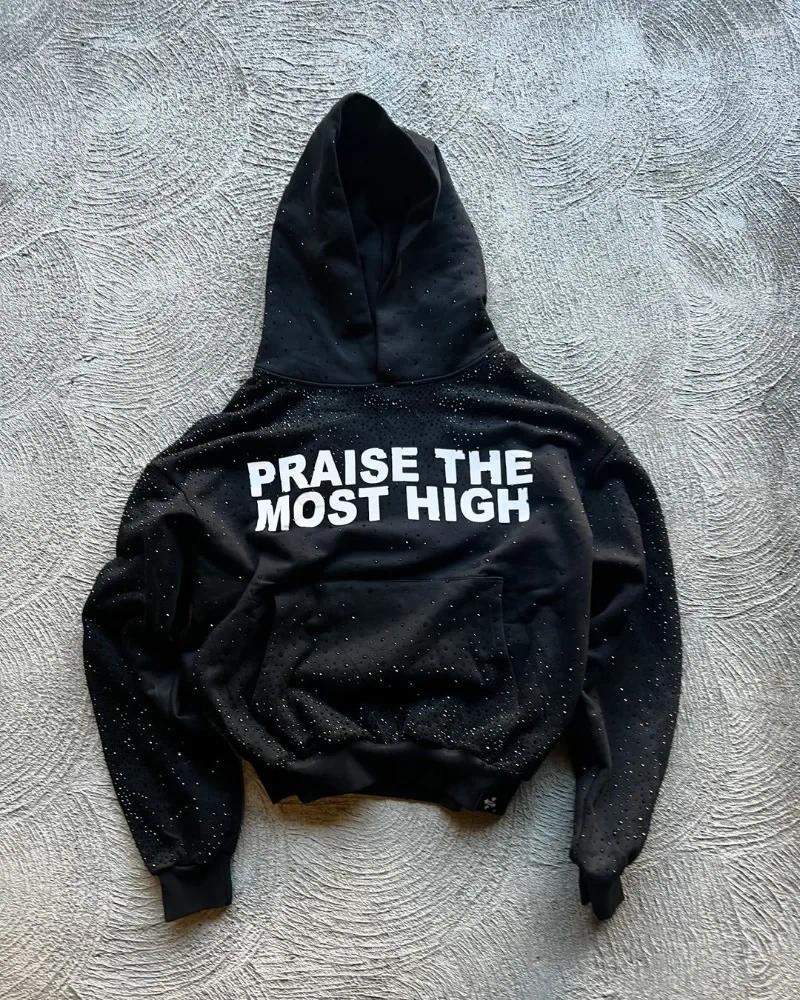 Mens Jackets European And American Trendy Brand Men Y2K Harajuku Letter Print Pullover Hoodies Hip-hop Punk Oversized Sweatshirts