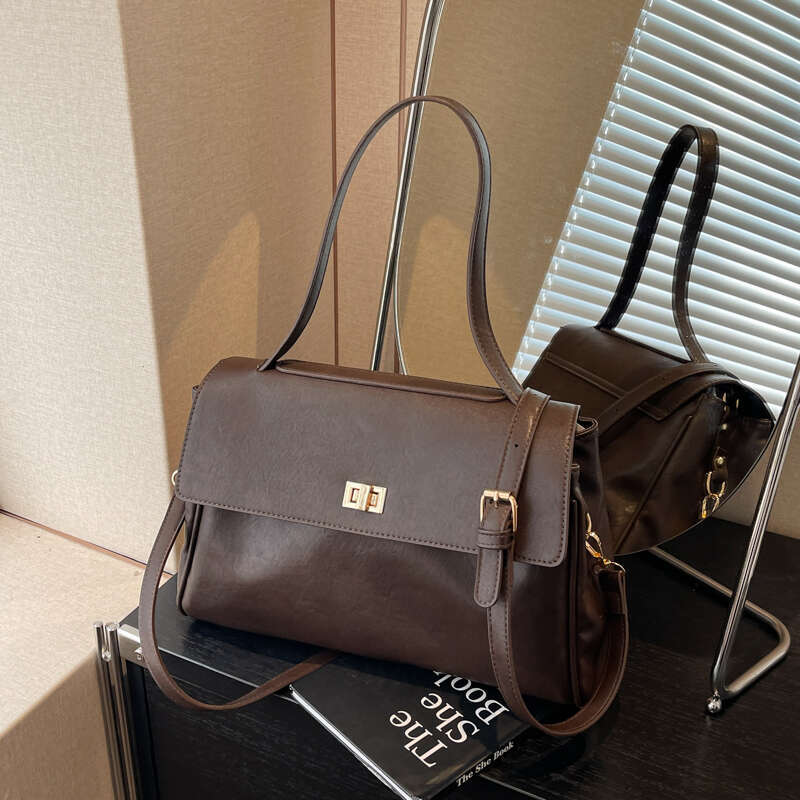 Fashionable versatile commuting handbag tote women's high-quality texture single-shoulder bag