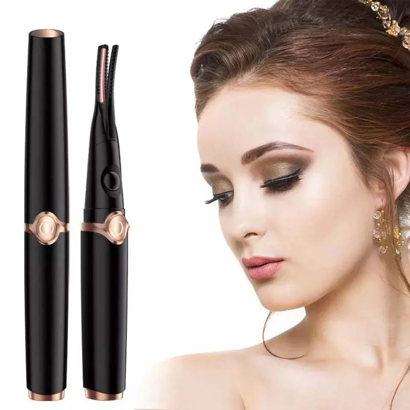 Mini portable 2-in-1 rechargeable heated eyelash entrainment comb Electric eyelash curler Eyelash lifter tool 241226