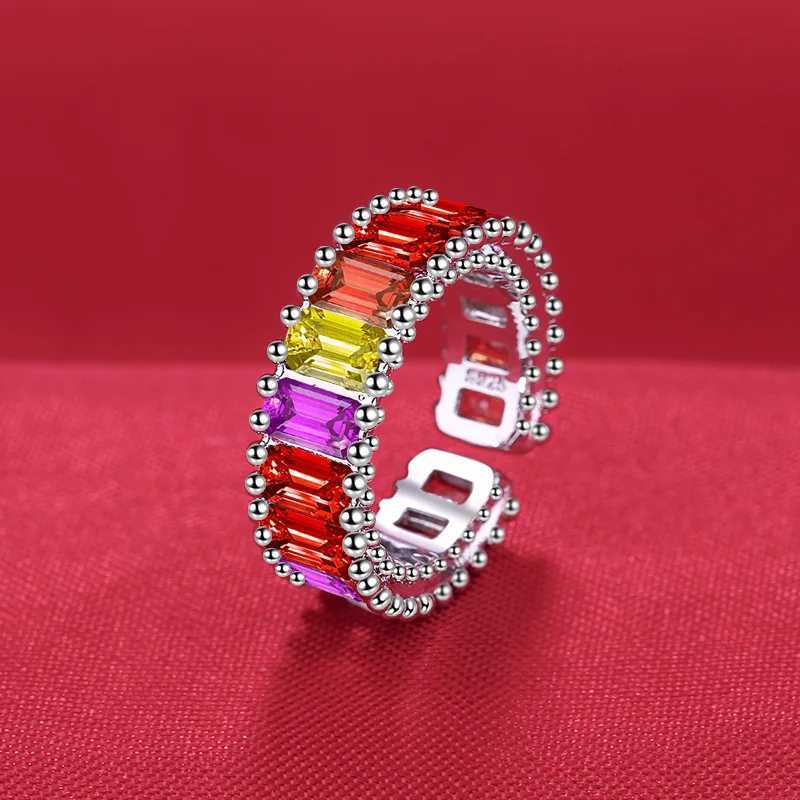 925 Sterling Silver Ring Hot AAA Zircon adjustable Size Engagement Rings For Women Wedding Ring Party Fashion N Jewelry GiftXJ250104