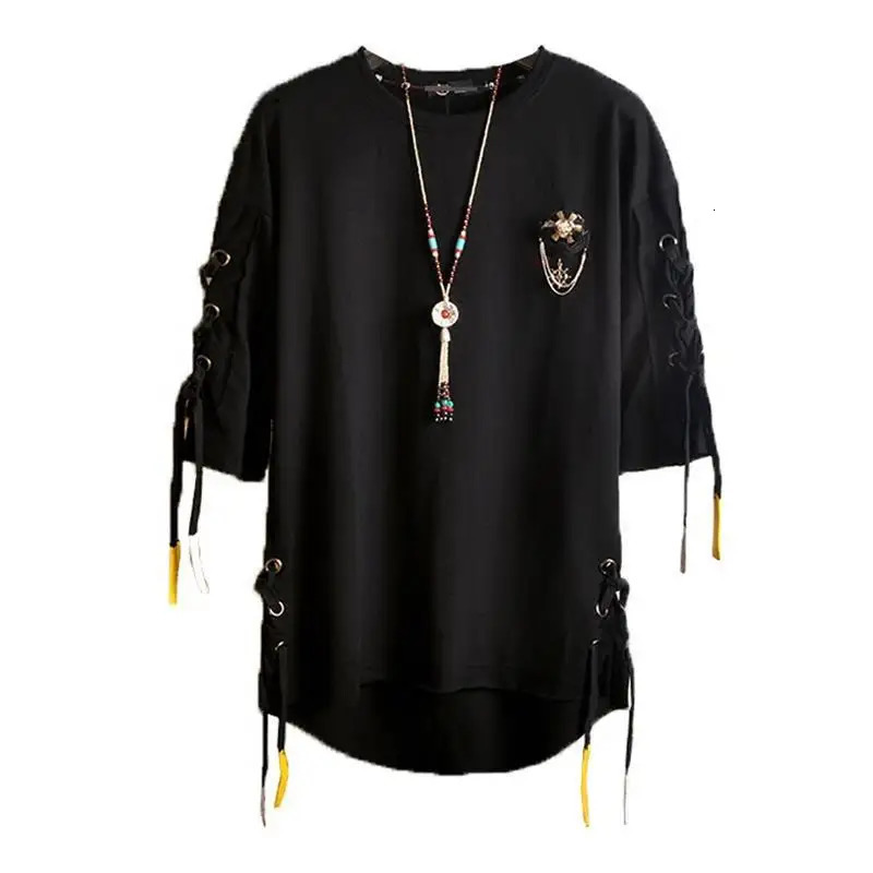 Summer Techwear Anime Mens T-shirt Harajuku Y2k Fashion Trends Street Clothing Hip Hop Punk Mens and Womens Clothing School Students 241230