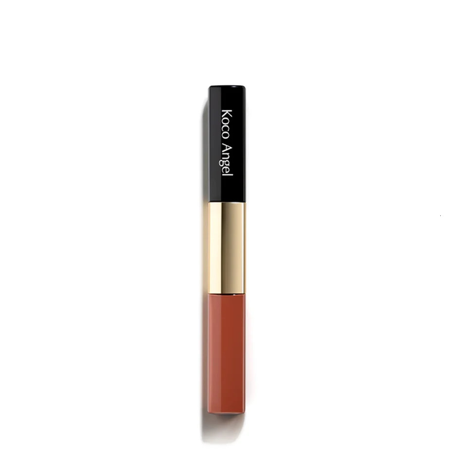 Double headed lip gloss 6 colors Matte Lipstick Waterproof Makeup Cosmetics Lip Balm Nude Lipstick Korean cosmetic 250103