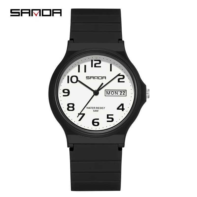SANDA 9072 Student Quartz Simple Light Fashion Wear resistant Outdoor Sports Wristband Suitable for Boys and Girls W250104