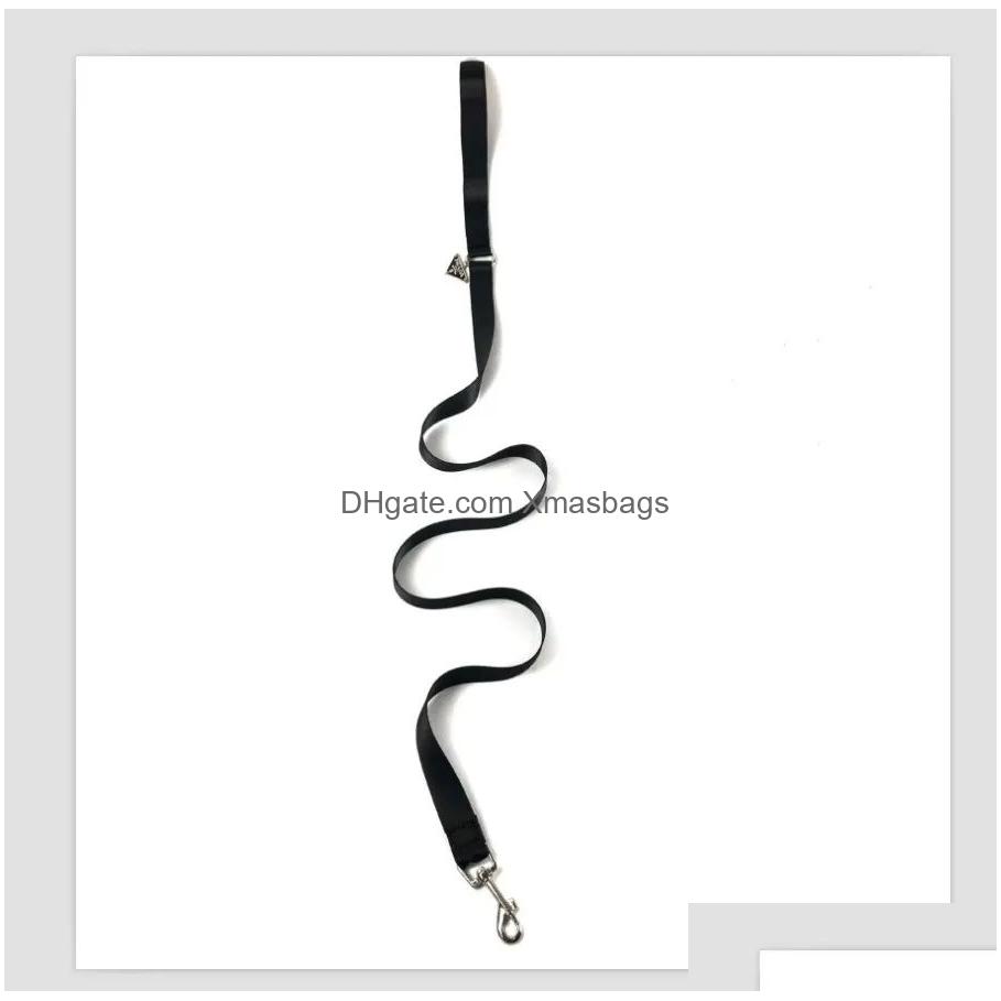 Dog Collars Pet Chest And Back Leashes Leash Collar Fashion Pets Harnesses Supplies Designer Cat Fighting Traction Rope Csg23112713 Dh9Du
