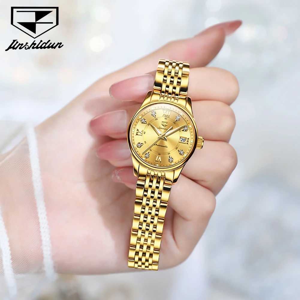 JSDUN Fashion Elegant Automatic Mechanical Women Waterproof Luminous Womens Wrist Primitive Trend Luxury Women W250104