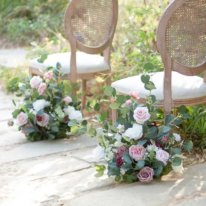 2PCS artificial flower outdoor decoration flower arrangement wedding arch corridor welcome entrance table central decoration flower decoration W250104