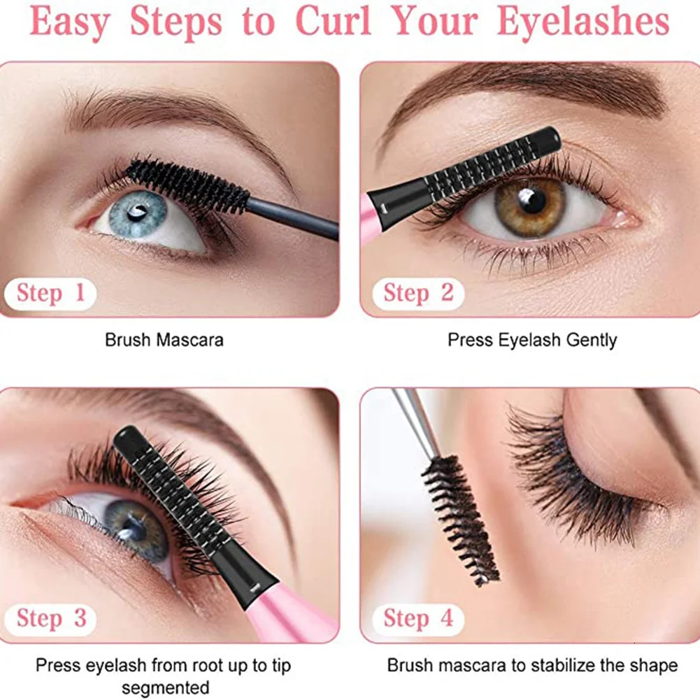 Heated Eyelash Curler Portable USB Rechargeable 4 Temperature Adjustable with LED Digital Display Styling Tool 241226
