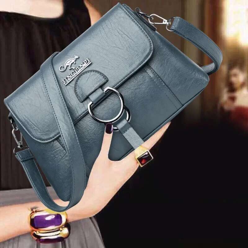new shoulder bag PU soft leather texture women trend s designer large capacity crossbody bag leisure simple small square fashionable handbag