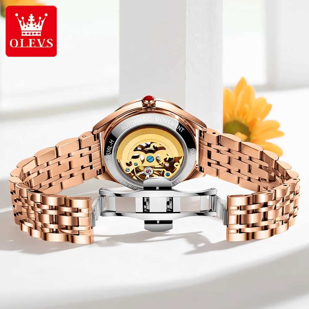 OLEVS 6636 female original mechanical automatic dial used for female waterproof luminous relay W250104