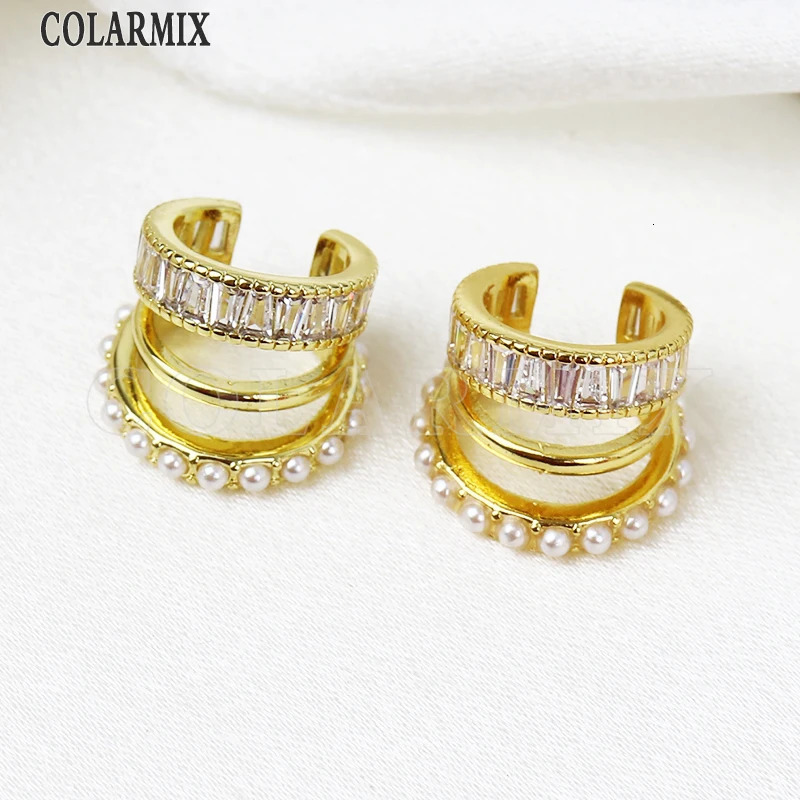5 Pairs Elegant Zircon Ear Cuff Without Piercing Clips earrings Pave Tiny Bead Jewelry Fashion Women Gift 31289 250103