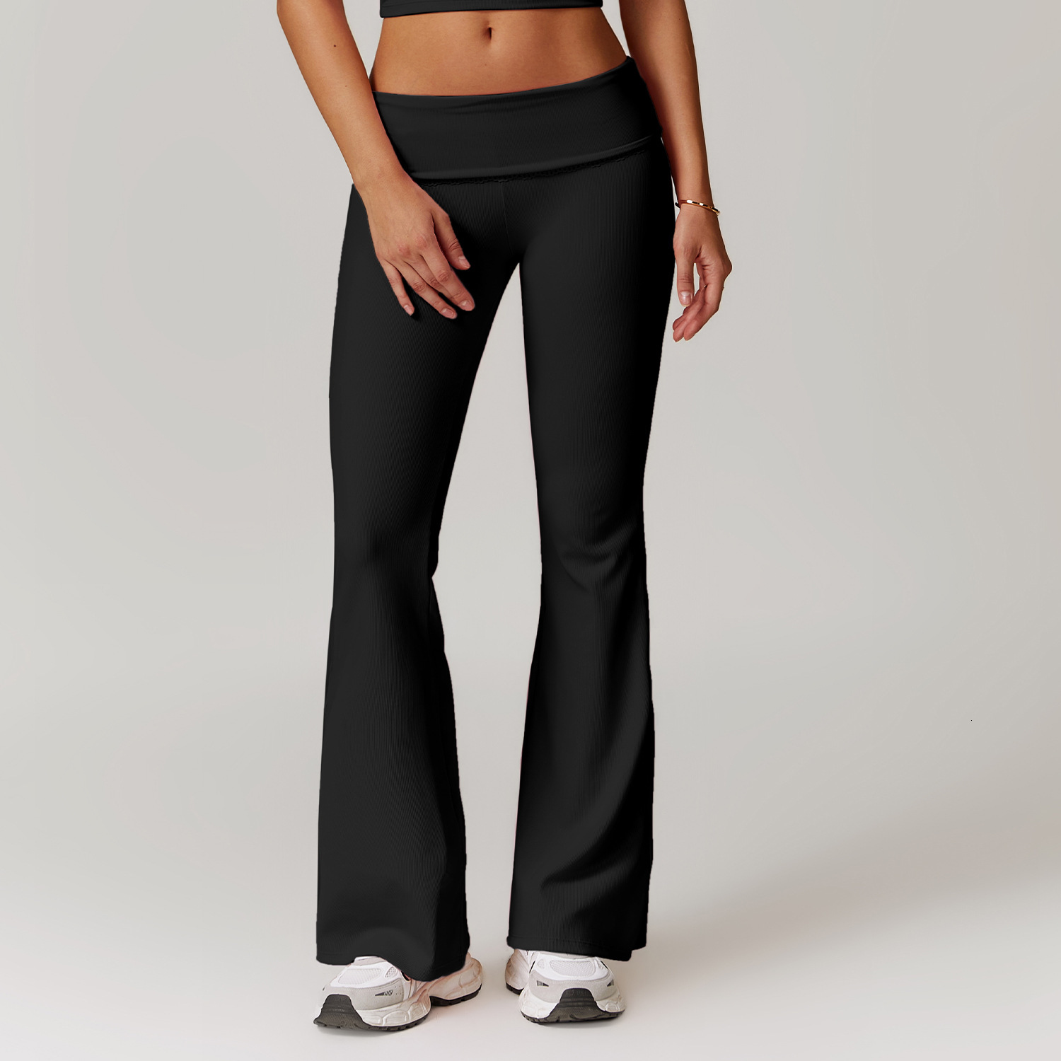Flared Bottom Wide Leg Skinny Hip Lifting Yoga Pants Latin Dance High Waisted Micro Leisure Gym Sweatpants Pilates