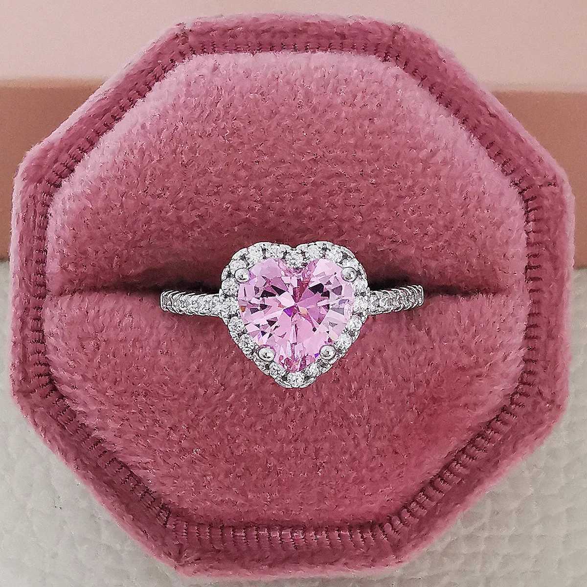 Queen Heart Diamond Ring 925 Sterling silver Engagement Wedding Band Rings for women Bridal Promise Party Jewelry GiftXJ250104