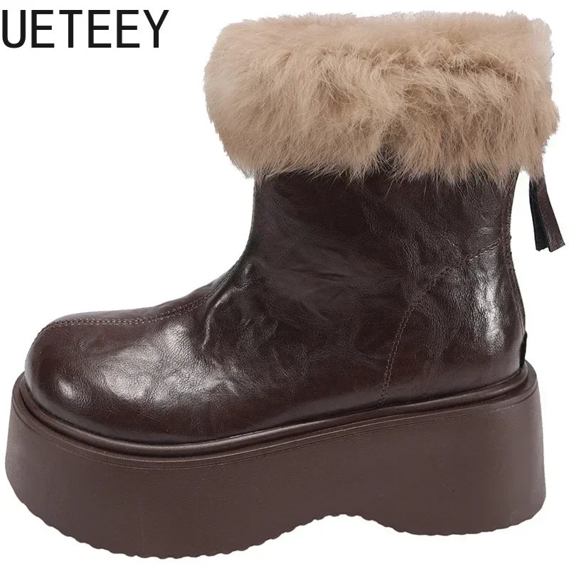 Platform Women Modern Snow Boots Fashion Short Plush Short Booties Autumn Winter Womens Warm Shoes 250103