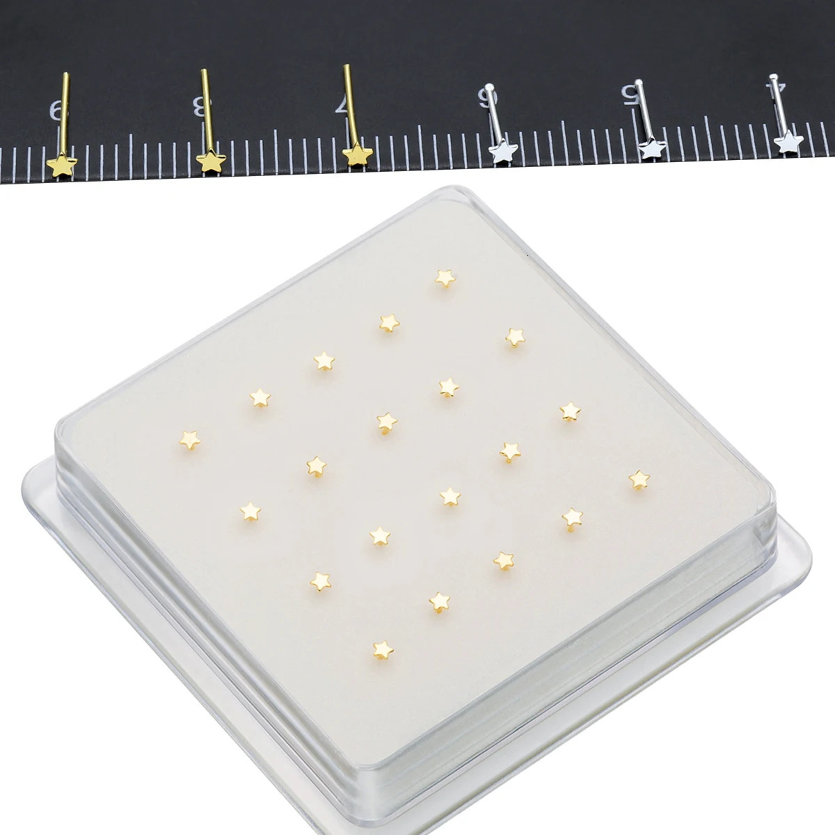 20Pcs 925 Sterling Silver Small Cute Star Shape Nose Piercing Stud Pircing Nariz Percing Nez 250103