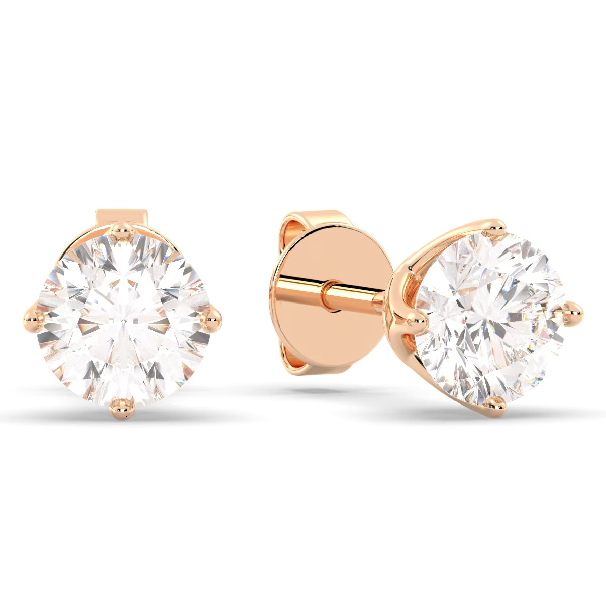 REYES High Quality Fashion Design Solid 14K Gold Moissanite Earrings For Women Classical Engagement Wedding Fine Jewelry