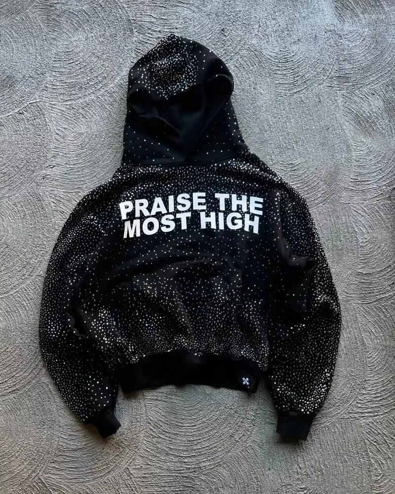 Mens Jackets European And American Trendy Brand Men Y2K Harajuku Letter Print Pullover Hoodies Hip-hop Punk Oversized Sweatshirts
