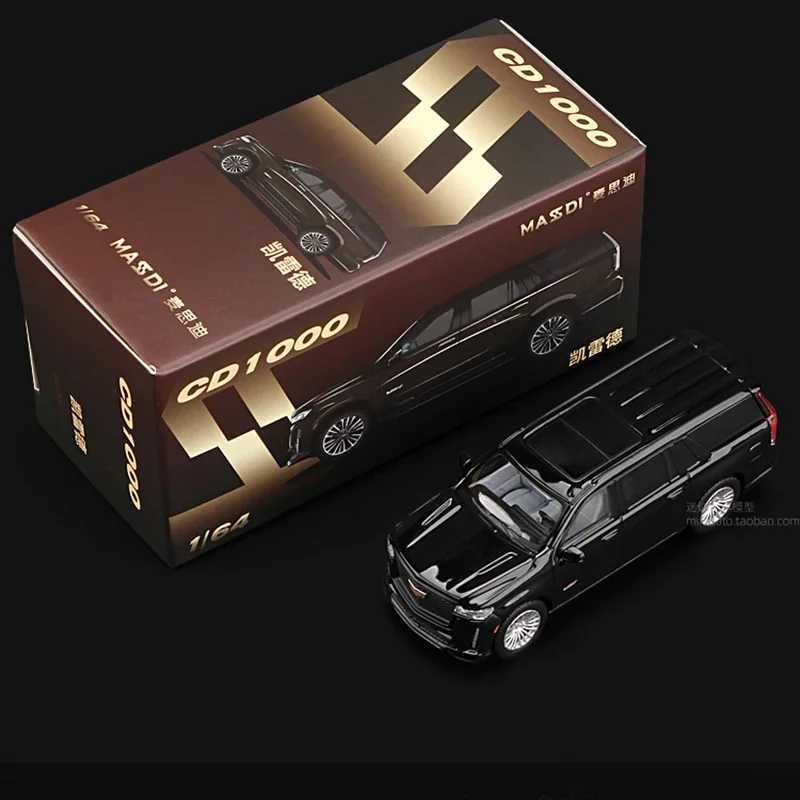 Diecast Model Cars Massdi Alloy Car Model 1/64 Scale Escalade Black and Red Model Length 8cm and Green Illumination SUBURBAN Ambulance EMS or 1/64 SUB