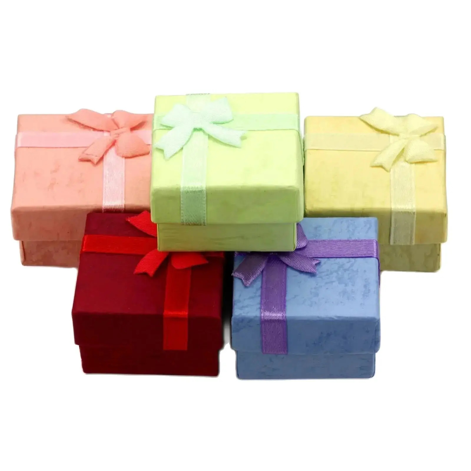 12pcs Ring Storage Box Earring Gift High Quality Paper Jewelry Packaging Container Small Display 241225