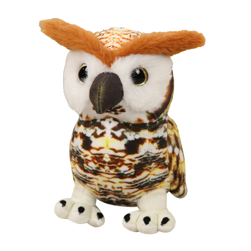 20cm New Kawaii Creative Simulation Snowy White Owl Doll Stuffed Plush Animals Toys Lovely Bird Room Decor Birthday Gift For Kids