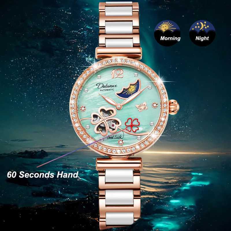 New Design Rotating Automatic Mechanical Womens Ceramic Watch Fashion Classic Watch Montessori Womens Watch W250104