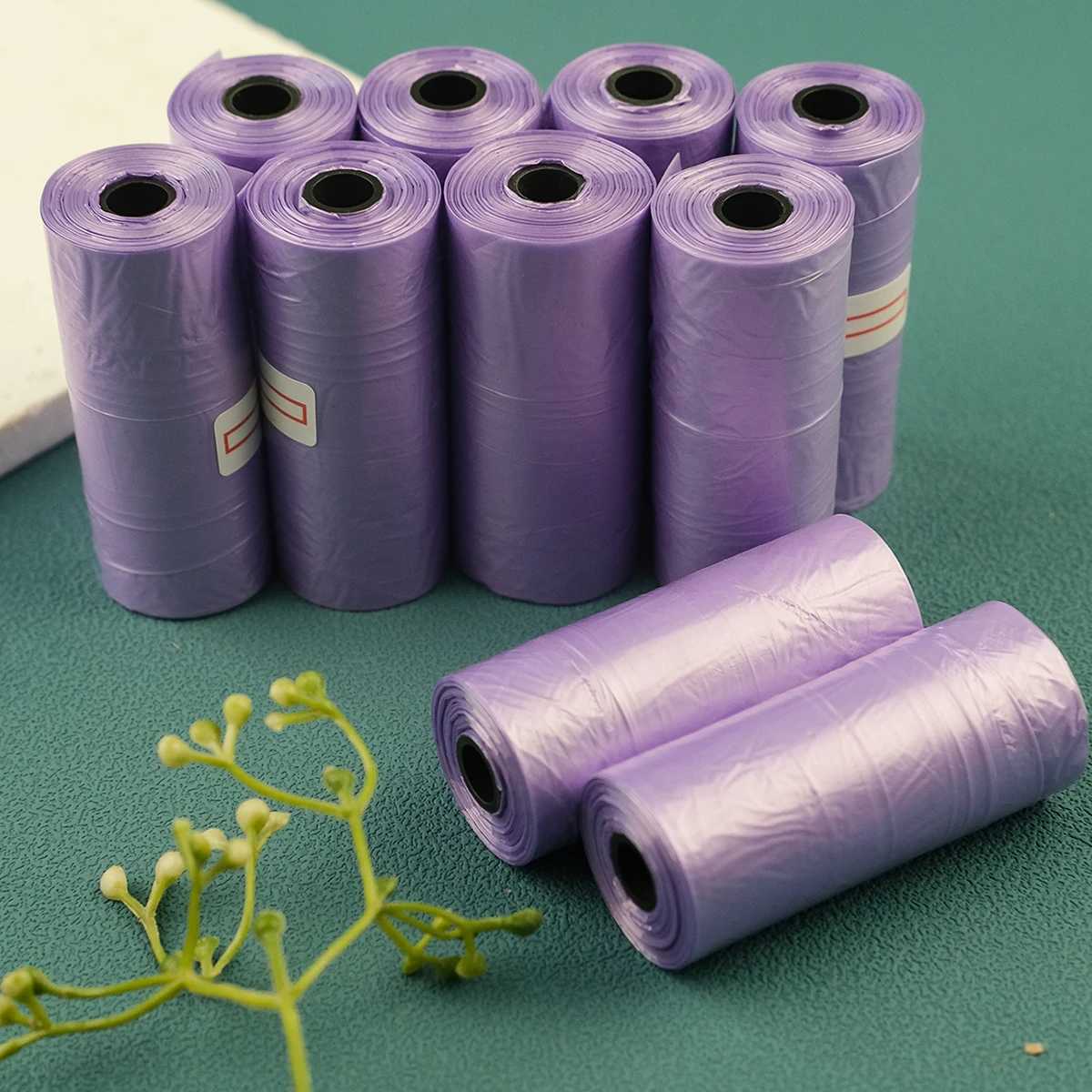 Biodegradable Pet Supplies Dog Poop Bags for Waste Refuse Cleanup (15 Bag/ Roll)Puppy Cat Pooper Scooper Bag Rolls Outdoor CleanXJ250104