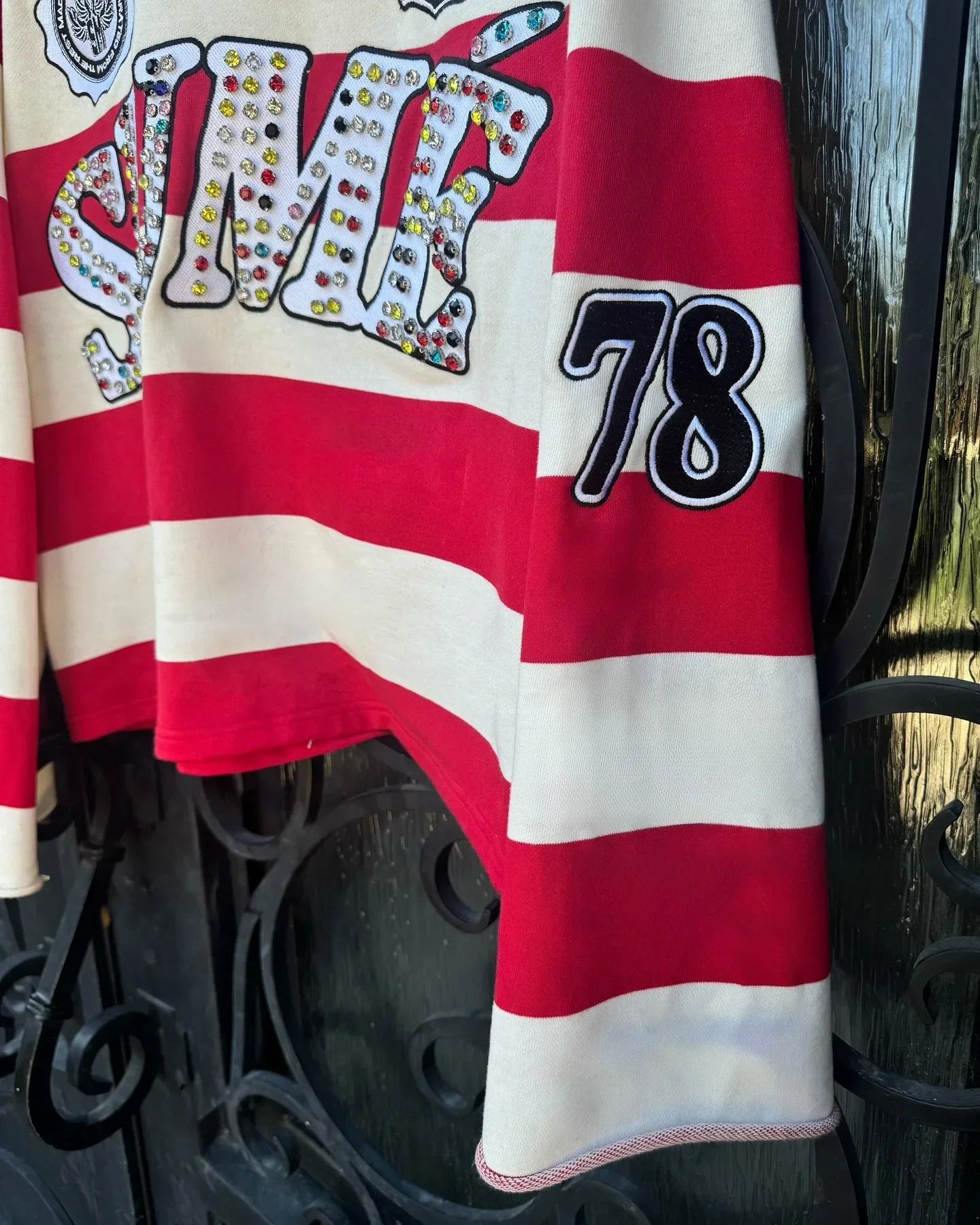 Autumn mens hip-hop trend personalized striped collar shirt Y2k retro fashion classic collar shirt long sleeved T-shirt 250103