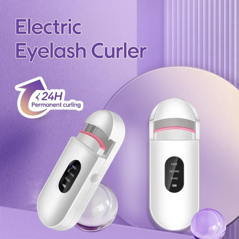 Eyelash Curler Portable Electric Comb Eye Lash Perm Long Lasting Eyelashes Curls Thermal Eyelash Curler Makeup Tools 241226