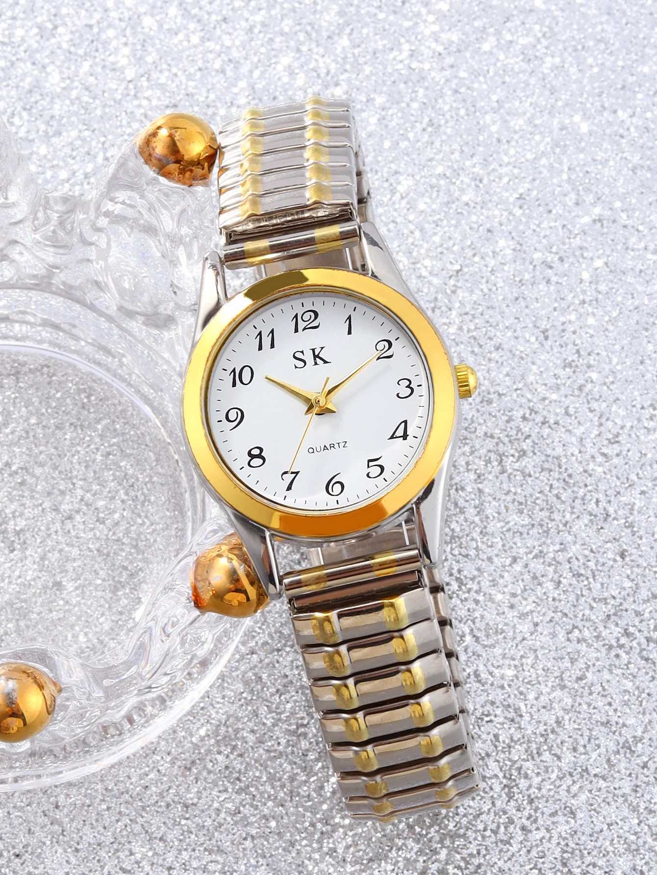 2 Elegant Retro Elastic Quartz Classic Busin Fashion Simulation W250104