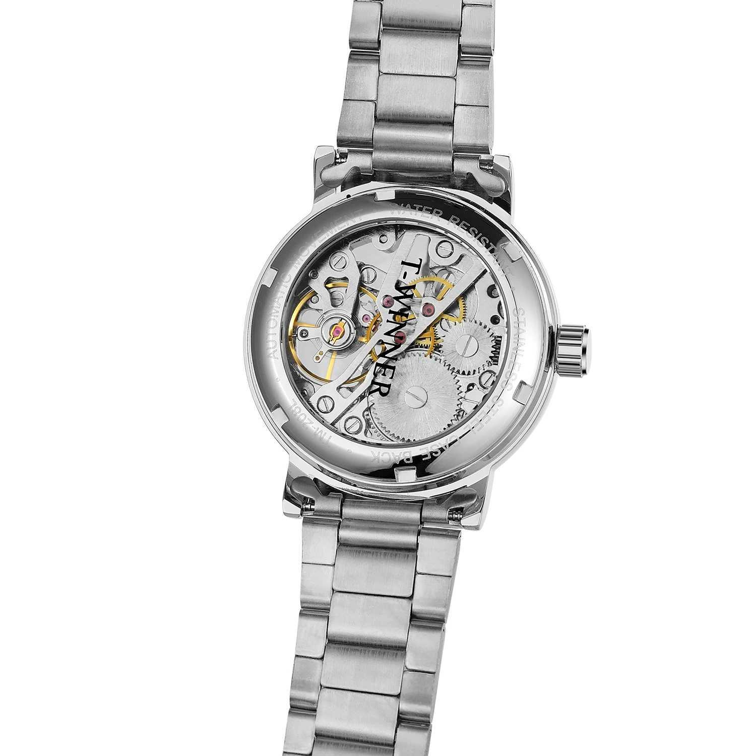 Winners Fashion Busin Mechanical for Women Luxury Brand Elegant Womens Stainless Steel Str Neutral W250104
