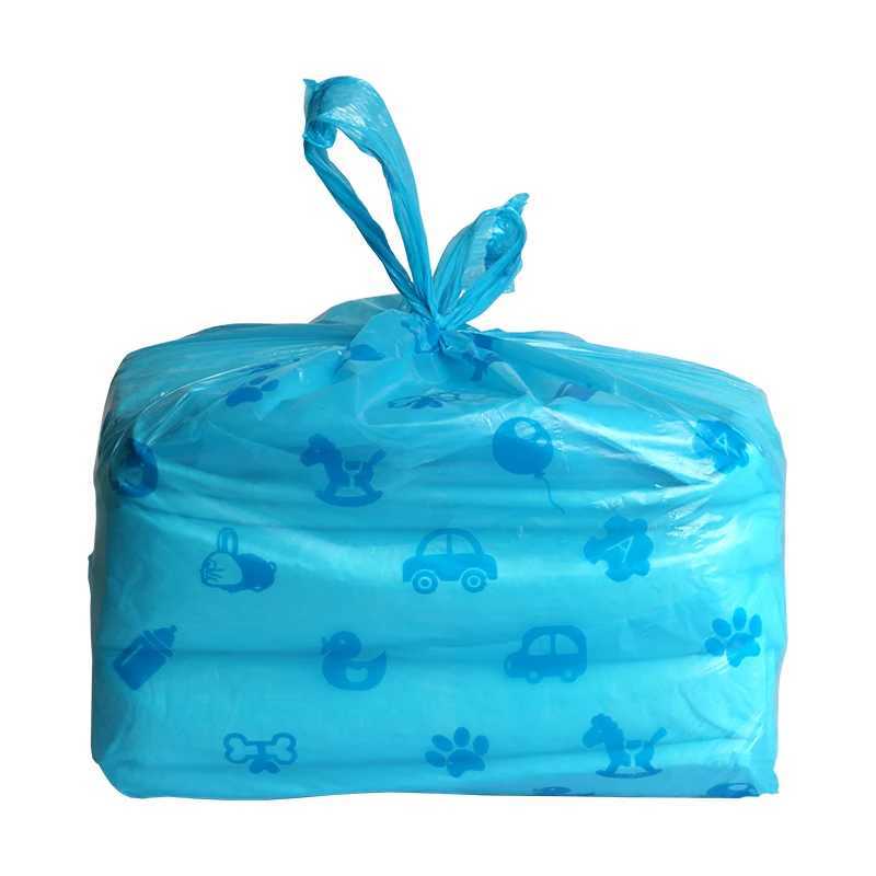 Biodegradable Dog Cat Easy Tie Handle Pet Waste Bags Doggie Poop Bags Dogs Baby Diaper Garbage Bag Car Trash bagXJ250104