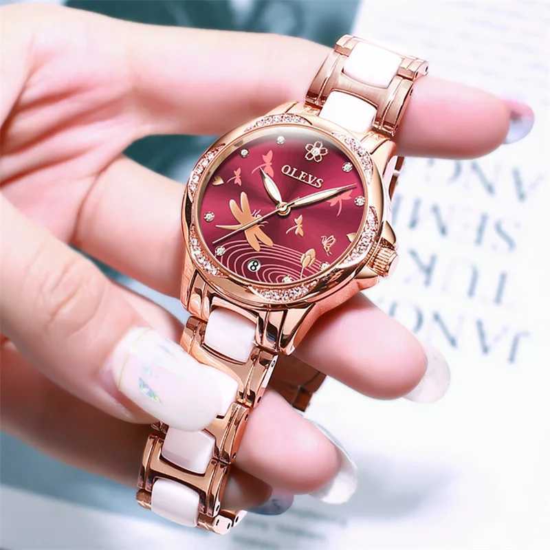OLEVS Womens Fashion Luxury Womens Leisure Waterproof Womens Automatic Mechanical Relogio Womens New W250104