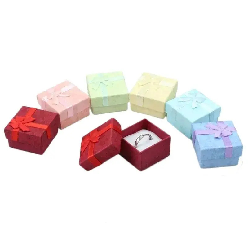 12pcs Ring Storage Box Earring Gift High Quality Paper Jewelry Packaging Container Small Display 241225
