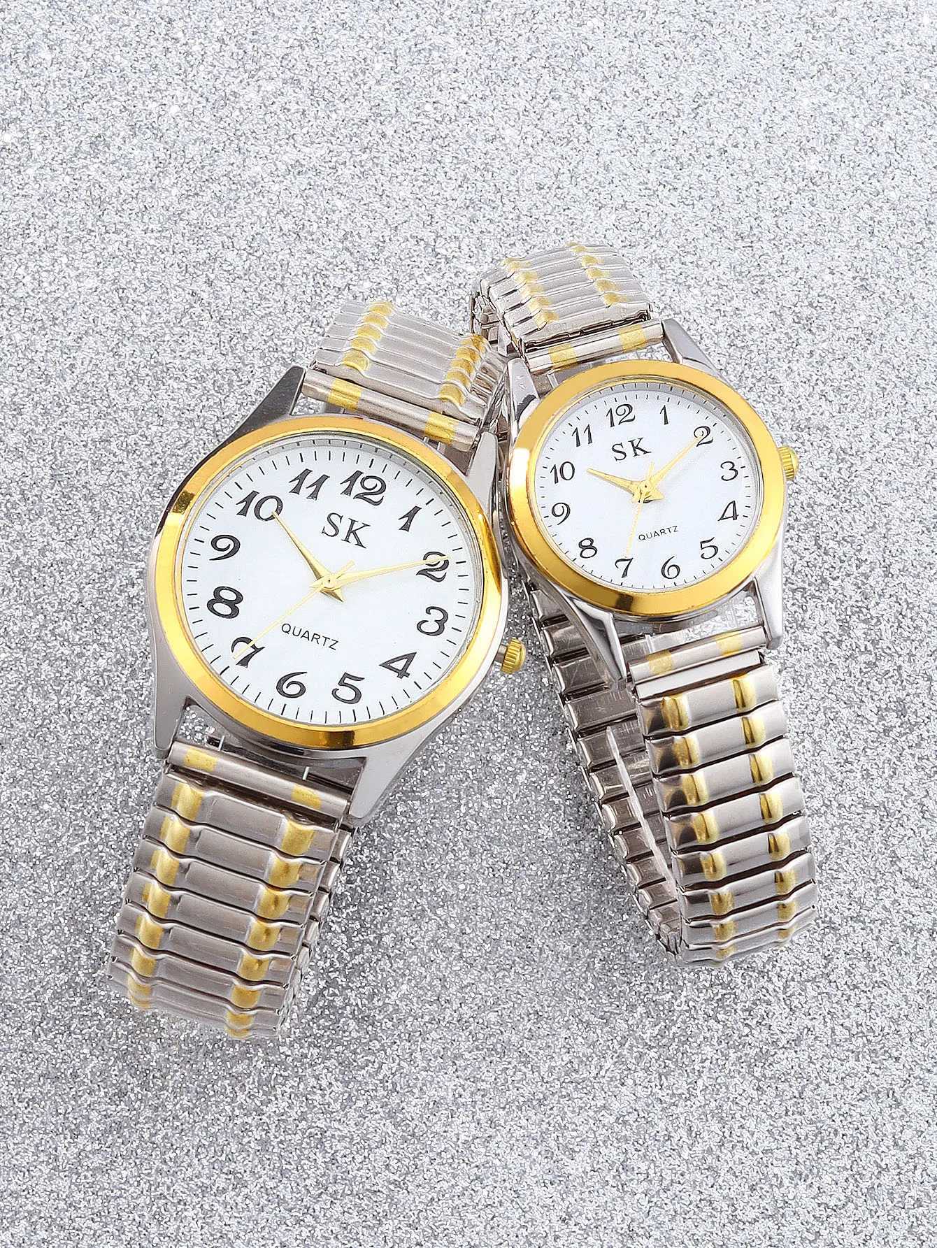 2 Elegant Retro Elastic Quartz Classic Busin Fashion Simulation W250104