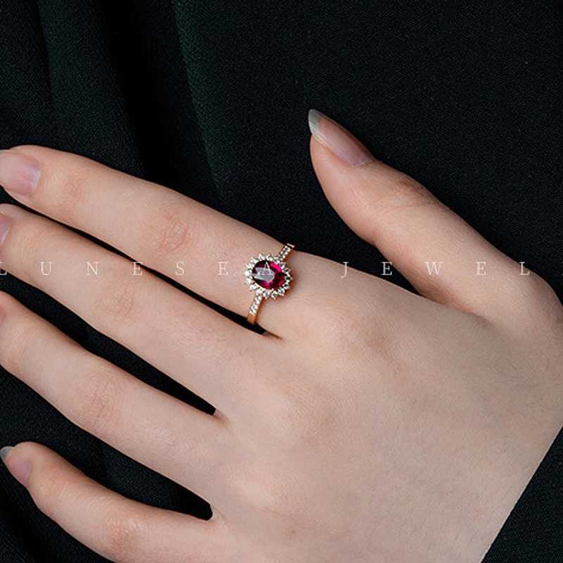 Vintage S925 Silver Plated 18K Gold Ruby Ring Exquisite Luxury Womens Wedding Engagement Party Jewelry AccoriesXJ250514