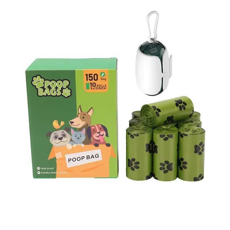 Pet Dog Poop Biodegradable Waste Bags with Dispenser Eco-Friendly Product for Dogs Leak Proof Breaks Down Quickly Poo Trash BagXJ250104