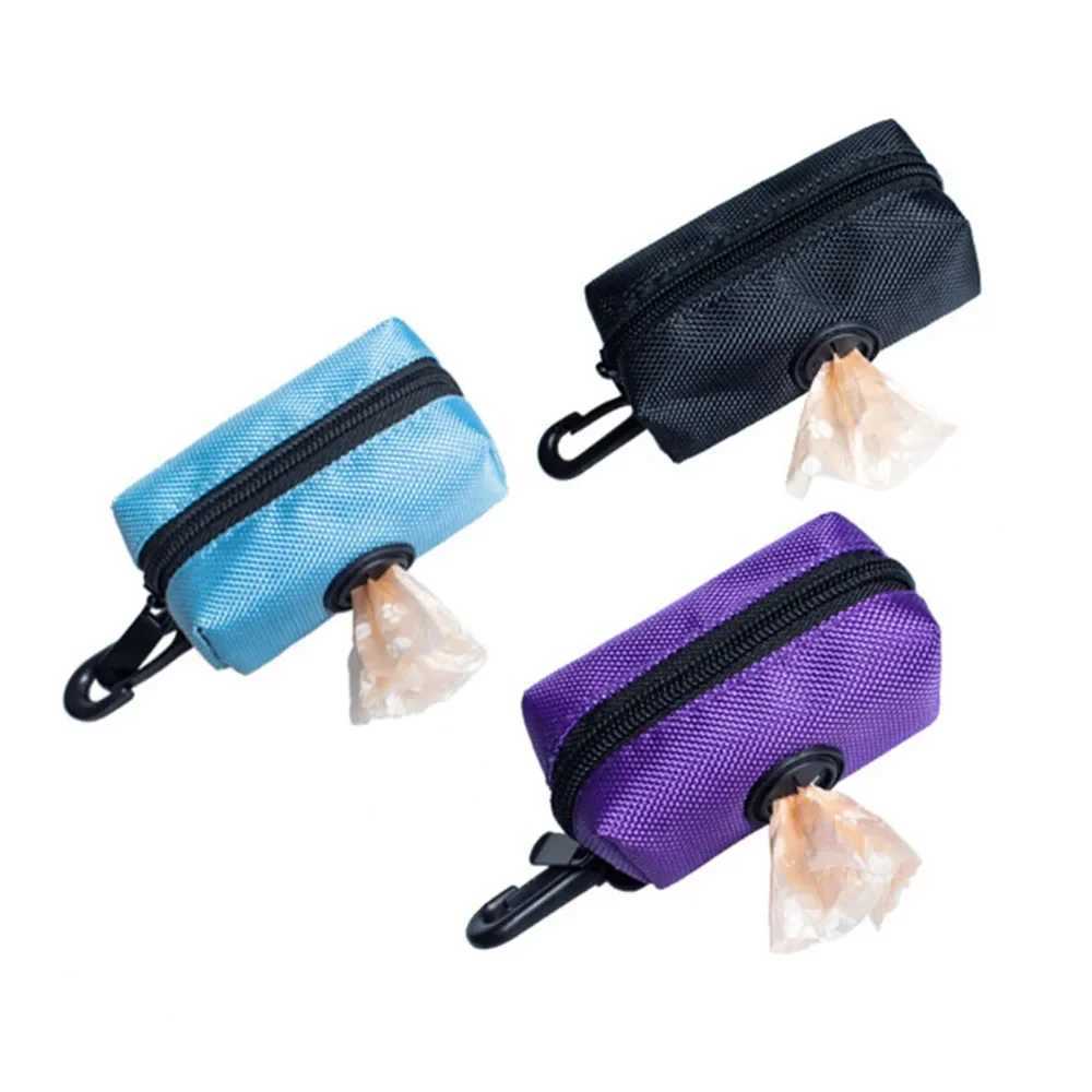 Dog Poop Bag Holder for Leash Pet Waste Bag Dispenser Portable Puppy Potty Carrier Small Doggy Zipper Pouch with Carabiner ClipXJ250104