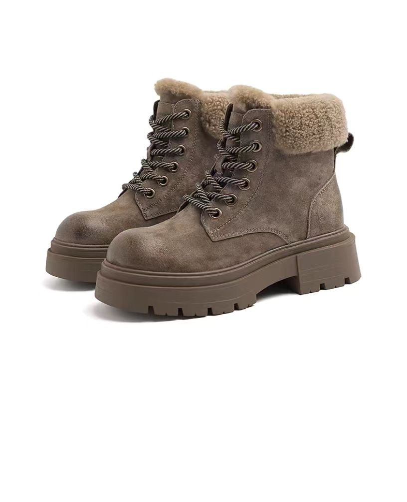 Kick hard canvas patchwork big yellow boots Korean version side zipper thick soled Martin boots casual shoes
